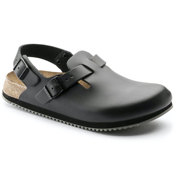 Birkenstock Shoes - BIRKENSTOCK Tokio Super Grip Leather Clogs Sandals